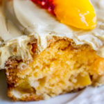 Peach Cake with Brown Sugar Frosting