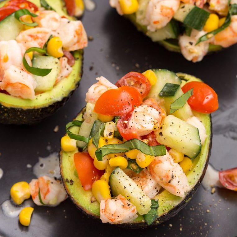 Shrimp Salad Stuffed Avocados The Best Vide