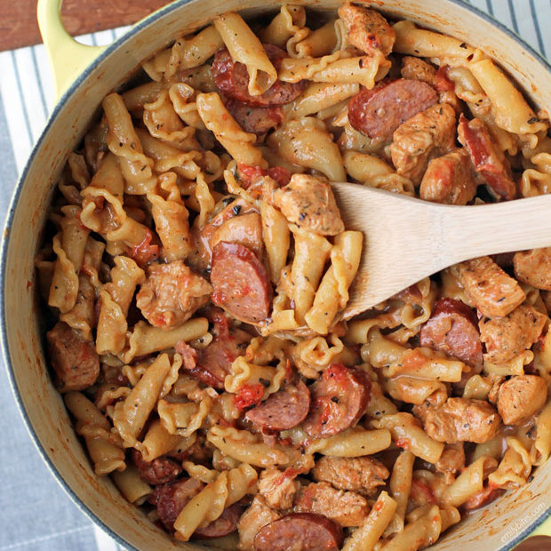 Cajun Chicken Sausage Alfredo - The Best Video Recipes for All