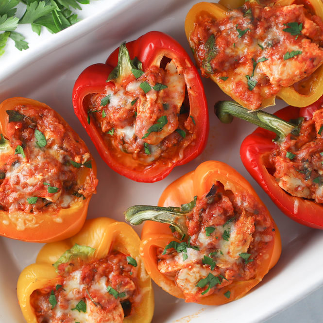 Chicken Parm Stuffed Peppers - The Best Video Recipes for All