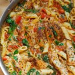 Creamy chicken pasta with bacon