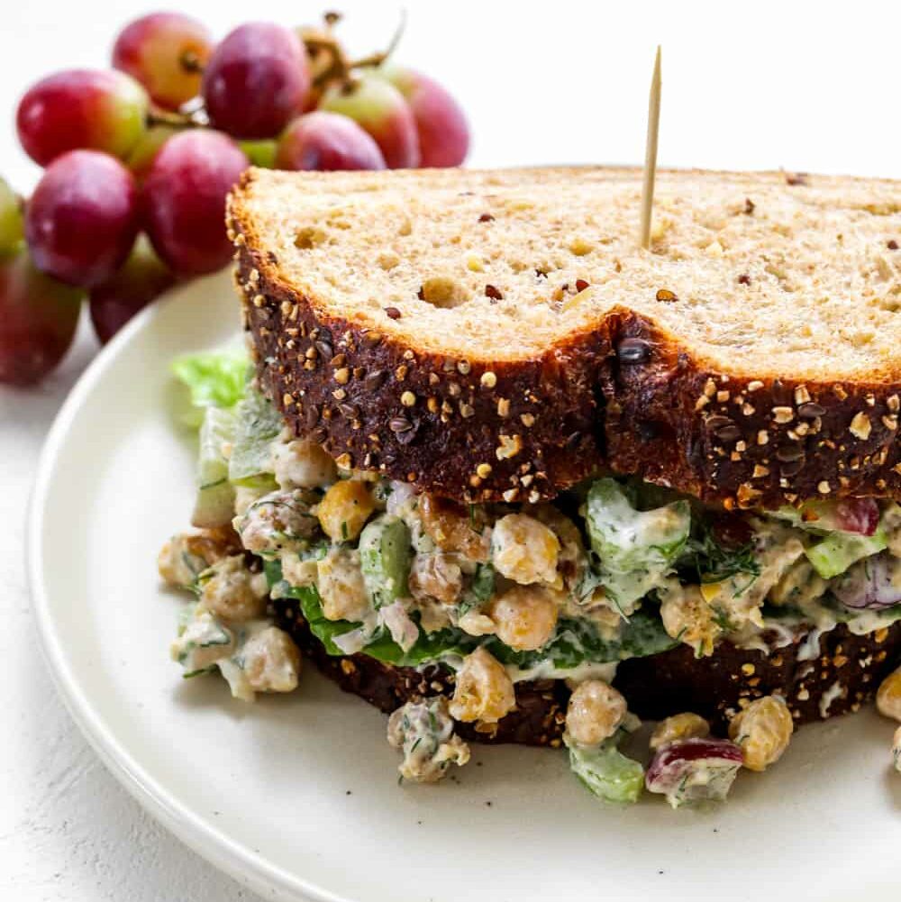 SIMPLE CHICKPEA CHICKEN SALAD – VEGAN - The Best Video Recipes for All