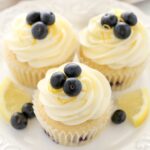 LEMON BLUEBERRY CUPCAKES WITH LEMON CREAM CHEESE FROSTING