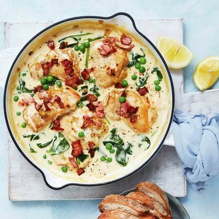 One-pan creamy chicken and bacon - The Best Video Recipes for All