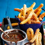 Churros with chilli-chocolate dip recipe