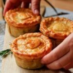 BEEF & STOUT PIES WITH CARAMELIZED ONIONS AND MUSHROOMS RECIPE