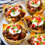 TACO CUPS WITH BEEF AND CHEESE